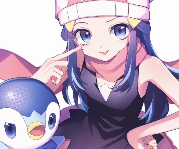 Dawn and Piplup from Pokémon Diamond and Pearl