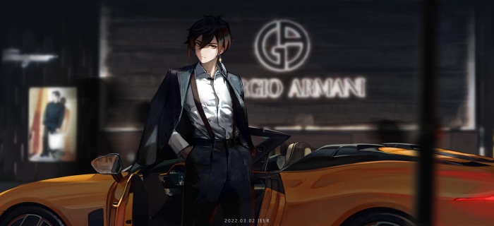 Zhongli from Genshin Impact with Giorgio Armani