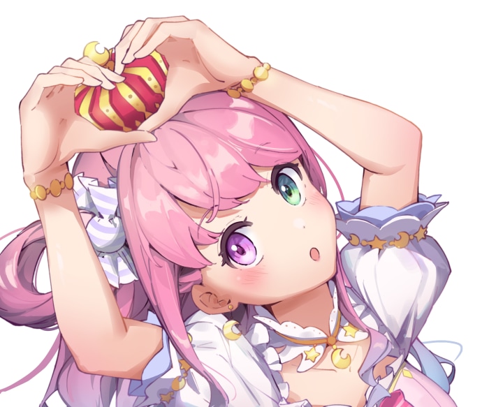 Himemori Luna from Hololive making a heart shape