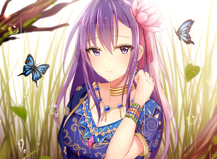 Parvati from Fate/Grand Order with butterflies