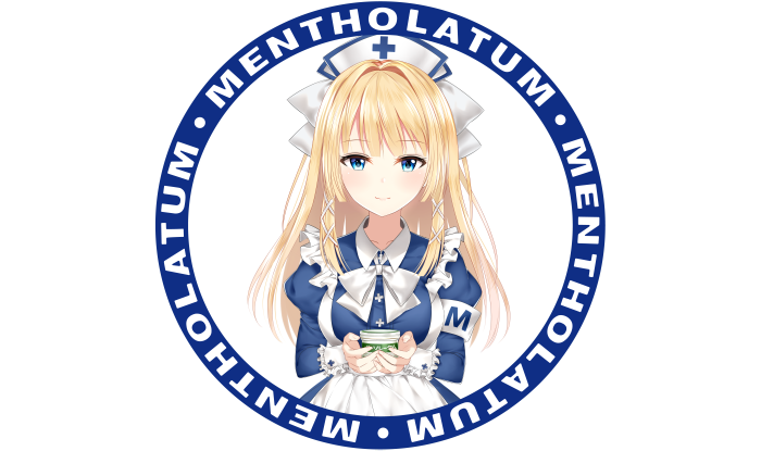Girl in Nurse Outfit Holding Mentholatum