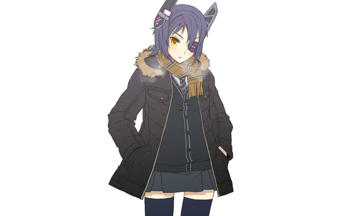 Kantai Collection character in winter clothes