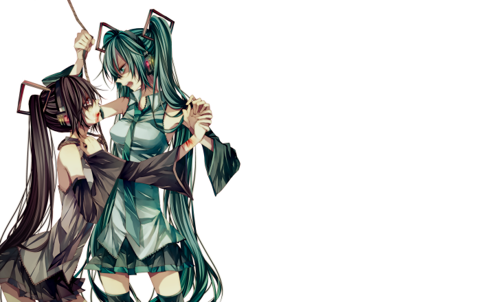Hatsune Miku and Kagamine Rin from Vocaloid