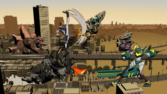 Dawn of the Monsters: Kaiju battle in a city