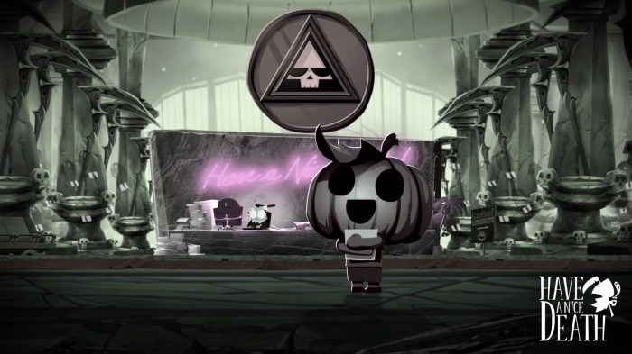 Have A Nice Death game logo and character