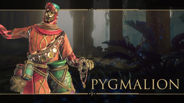 Pygmalion character in ornate costume