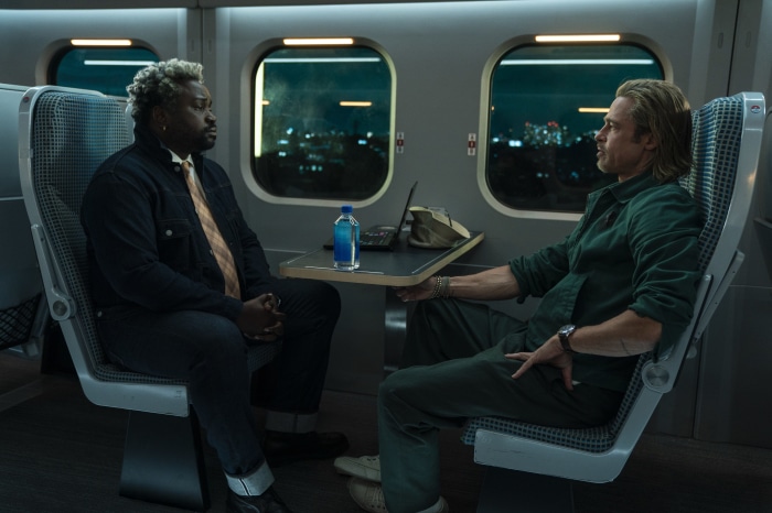 Brad Pitt and Brian Tyree Henry on Bullet Train 4K