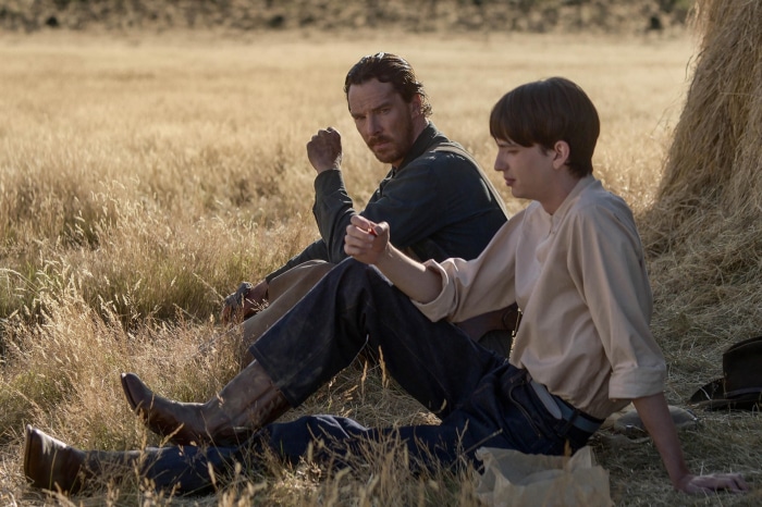 Benedict Cumberbatch and Kodi Smit-McPhee in The Power of the Dog