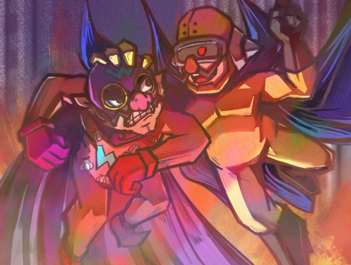 Wario and Dr. Crygor from WarioWare