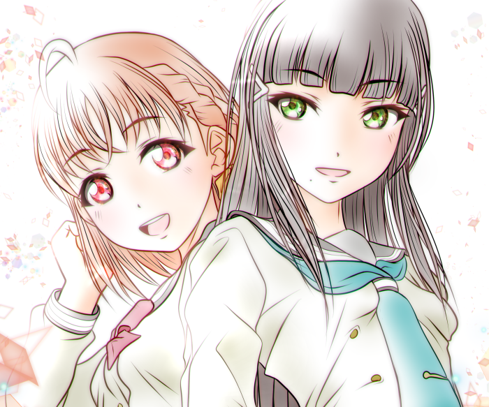 Chika Takami and Dia Kurosawa from Love Live! Sunshine!!