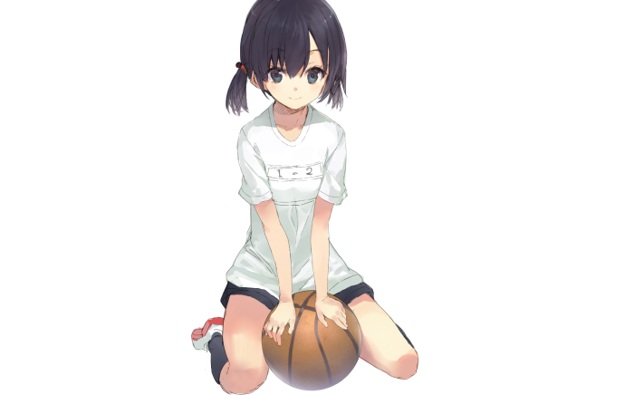 Girl with a basketball