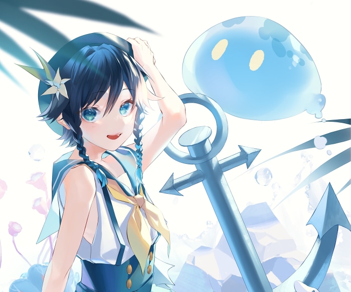Venti and Hydro Slime from Genshin Impact