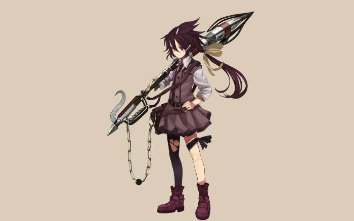 Girl with a large weapon