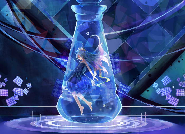 Shiro from No Game No Life in a Chess Piece Bottle