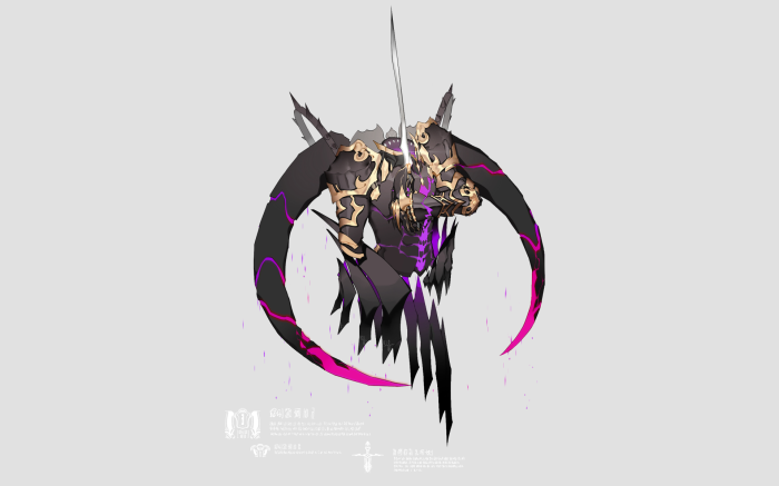 Dark Warrior with Scythe-like Arms