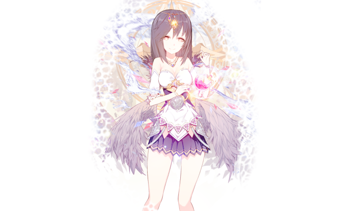 Girl with wings holding a potion