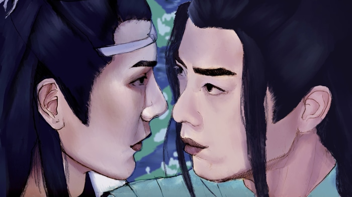 Wang Yibo and Sean Xiao close up