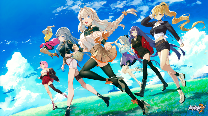 Honkai Impact 3rd Characters in a Field