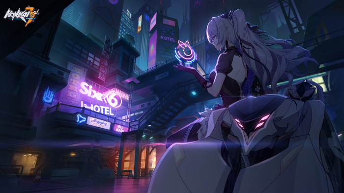 Bronya Zaychik from Honkai Impact 3rd with a mech