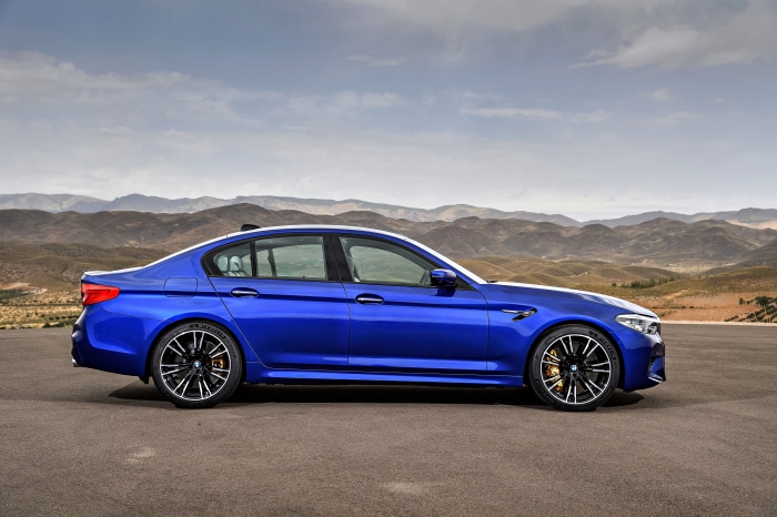 Blue BMW M5 Sedan 4K