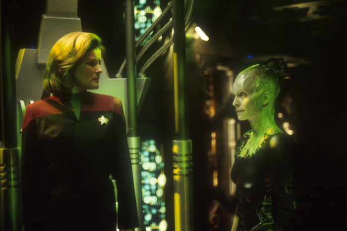 Kathryn Janeway and Borg Queen from Star Trek: Voyager