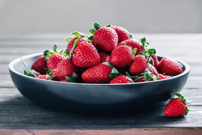 Bowl of fresh strawberries