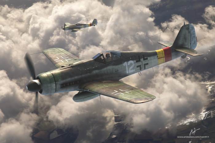 Focke-Wulf Fw 190 aircraft in flight
