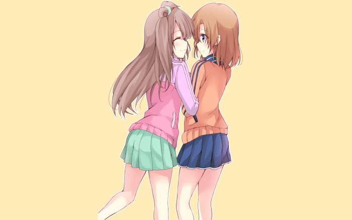 Two girls from Love Live! School Idol Festival