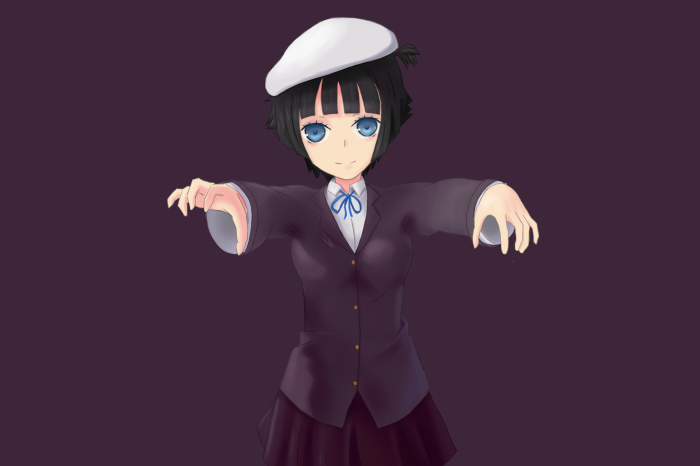 Girl with Beret and Suit
