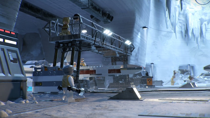 Lego Star Wars: The Skywalker Saga characters in ice cave