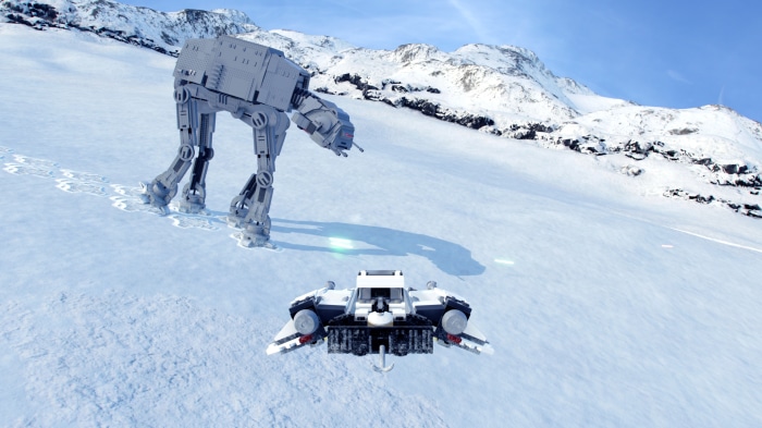 Lego AT-AT Walker and Snowspeeder on Hoth