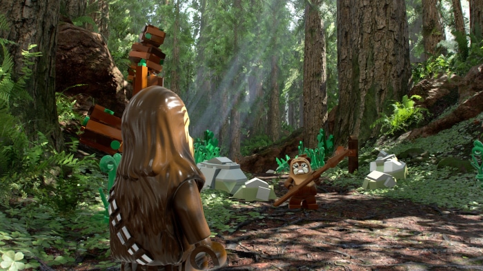 Chewbacca and Ewok from Lego Star Wars: The Skywalker Saga 4K