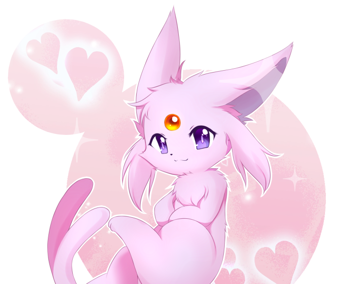 Espeon from Pokemon Anime Style Artwork