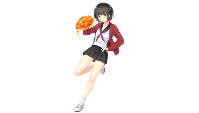 Girl with fire magic