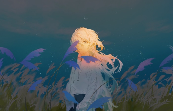 Asclepius from Fate/Grand Order in a field