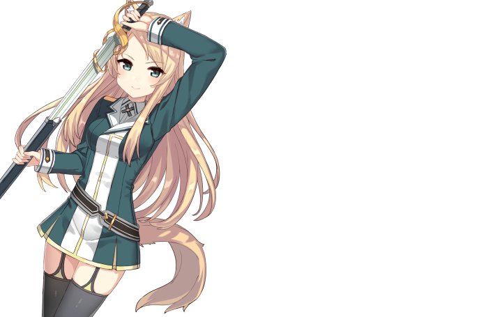 Anime girl with sword