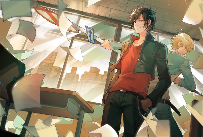 Izaya Orihara and Shizuo Heiwajima from Durarara!!