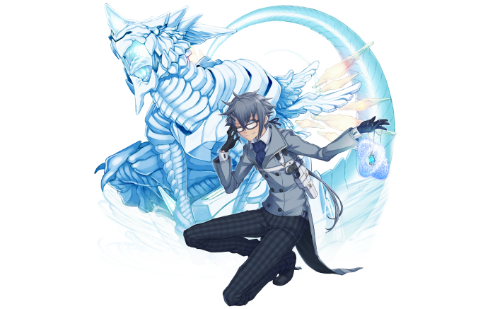 Boy with ice dragon