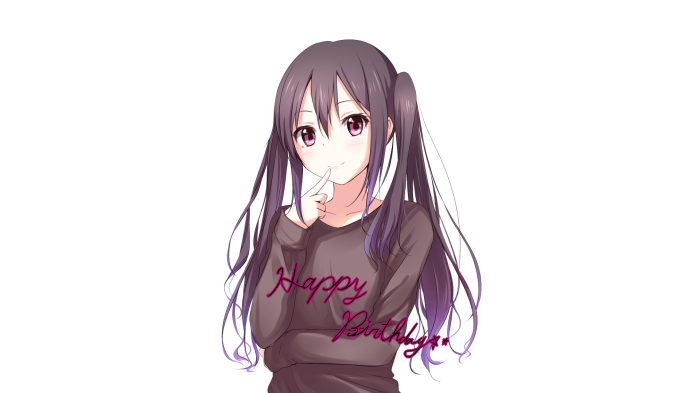 Azusa Nakano from K-ON! wishing Happy Birthday