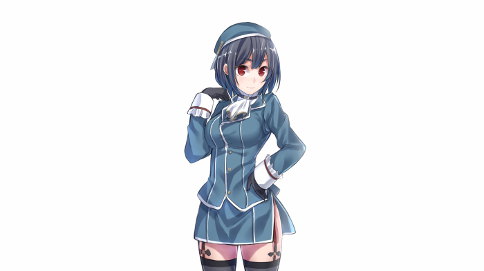 Kantai Collection girl in blue uniform