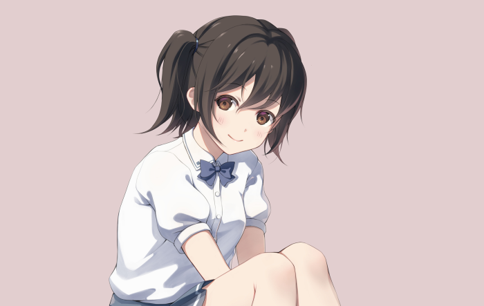 Anime girl with brown hair in pigtails