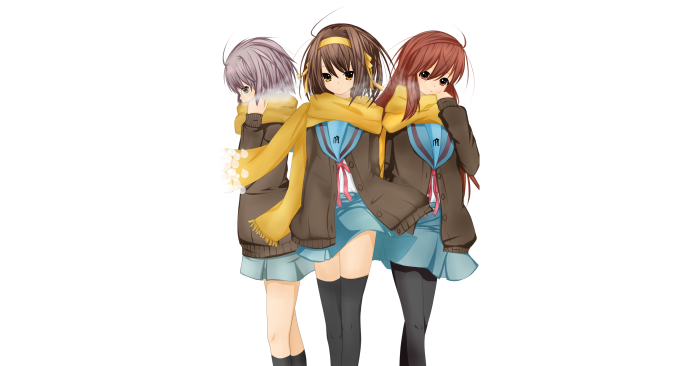 The Melancholy Of Haruhi Suzumiya: Haruhi, Mikuru, and Yuki