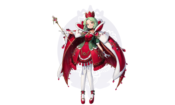 Girl with a crown and scepter