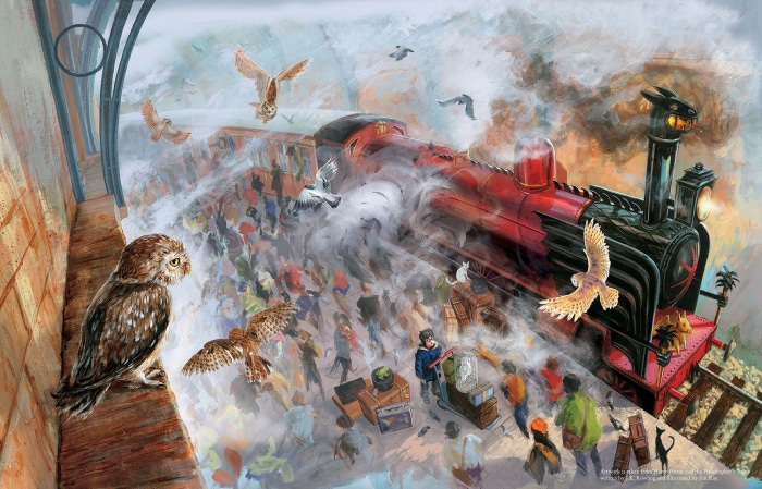 Hogwarts Express at Platform 9 3/4 by Jim Kay
