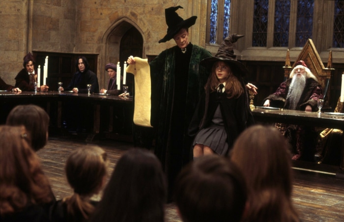 Minerva McGonagall and Hermione Granger during The Sorting