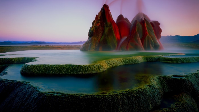 Fly Geyser in Nevada, USA