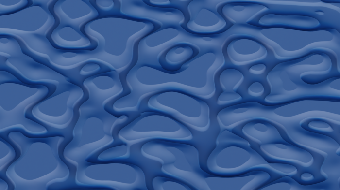 Abstract 3D Blue Displacement Pattern