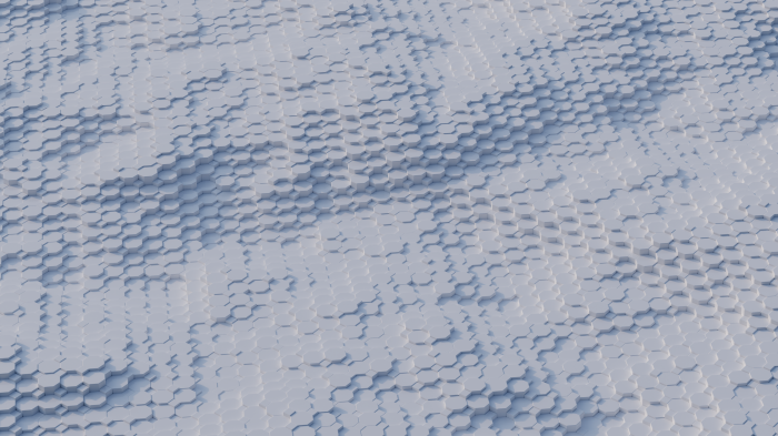 Abstract 3D Hexagonal Displacement Pattern