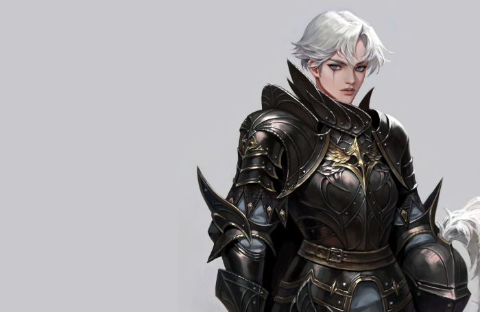 Fantasy Knight in Dark Armor
