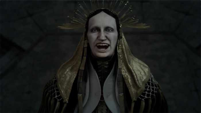 Forspoken character with golden headdress